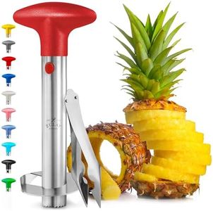 Pineapple Corer and Slicer with Triple Reinforced Stainless Steel with Thicker Blade - Easy-to-Use Pineapple Corer & Pineapple Cutter - Pineapple Slicer and Corer Tool for Easy Core Removal by Zulay