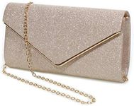 Mansherry Evening Bag Clutch Purses for Women, Ladies Sparkling Party Handbag Wedding Bag Purse, B-champagne