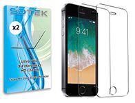 SDTEK *2 Pack Screen Protector for iPhone SE (2016-2019) / iPhone 5 / 5s / 5c Tempered Glass Premium Screen Guard