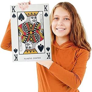 Yuanhe Jumbo Large Playing Cards Giant Deck of Cards Oversized Full Deck Huge Poker for Casino Party Decorations, 10.5x14.5 inch