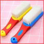 Wolpin Multipurpose Bathroom Cleaning Brush Pack of 2 Sink Brush, Shoe Brush (Red & Blue)