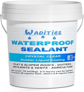 Waterproof Sealant Clear 2L(70 oz), Wadities Wall Bathroom Roof Water-Based Waterproof Coating, Invisible Repairing Leak Waterproof Patch & Seal Liquid Rubber Sealant for Indoor and Outdoor