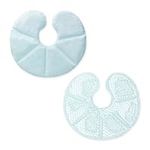 Navaris Breast Gel Pads - Hot or Cold Breastfeeding Pad Set - Reusable Heat or Cooling Compress Packs with Polyester Plush Backing - 2 Pack, Blue