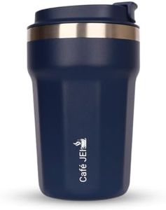Cafe JEI Keep Your Brew Perfectly Insulated On-The-Go 380ml Insulated Coffee Travel Mug: Leakproof Lid, Stainless Steel Thermos for Hot & Cold Drinks - Ideal Reusable Cup for Men and Women