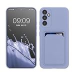 kwmobile Case Compatible with Samsung Galaxy A34 5G Case - TPU Phone Cover with Credit Card Holder - Lavender