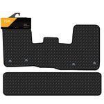 FSW - Tailored Mats - Fits FORD Transit Custom 2019-ON Crew Cab 1 Pc Front - 3mm Heavy Duty Rubber - Fitted With Clips - Anti Slip Van Floor Mat, Waterproof With Anti Slip Backing - 2Pc Floor Mat