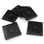 Unlorspy 6 Pcs Black Cooling Fan Filter 80 mm Square Plastic Case Fan Filter Cover PC Computer Case Mesh