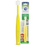 Brilliant Baby Toothbrush by Baby Buddy - For Ages 4-24 Months, BPA Free, Micro Bristles Clean All-Around Mouth, Kids Love Them, Yellow, 1 Count