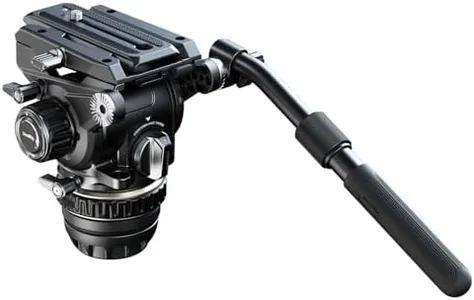 SmallRig DH12 Professional Fluid Video Head with 6-Step Counterbalance Dynamic, Step-Less Damping Adjust on Pan/Tilt, Dual-Mode QR Plate, Weight 1.9kg / 4.2lb, Load up 8kg / 17.6lb - 4464