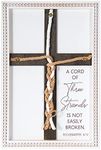 LakWilows A Cord of Three Strands Wedding Signs for Ceremony, Wedding Bible Wooden Cross, Anniversary Religious Marriage Gifts for Couple, Parents, Christian