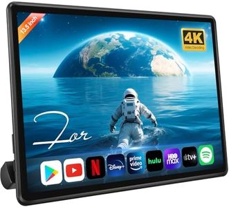 13.5 Inch Android Car Headrest Monitor for Back Seat, Wireless Phone Mirroring Touch Screen Car TV with 4K Video Decoding/WiFi/Bluetooth/HDMI/USB Rear Seat Entertainment (4G+64G-1*Screen)