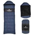 Hacer Kedarkantha Camping Sleeping Bag -5°C to +5°C Half Mummy & Rectangle Shape Soft Faux Fur Lining Comfortable Hiking Trekking Bags for Baby Men & Women - Height Upto 7.2ft- (Grey, 2 kg)