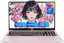NIMO 15.6" IPS FHD-Laptop, Intel Pentium Quad Core N100 8GB RAM 256GB SSD (Beat i3-1115G4, Up to 3.4GHz) Computer with Backlit Keyboard Fingerprint Type-C Charger WiFi 6 BT5.2, for Student and Home