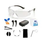 19-piece Pyramex Itek S5810ST Safety Glasses, Eye Protection Bundle, Anti UV Protection, Protective Case, and More for Hunting, Construction, and Landscaping, Safety Glasses for Men and Women