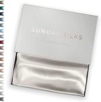 SUNDAYSILKS | Mulberry Silk Pillowcase for Hair and Skin - Queen Size - Highest Grade 6A - Soft Acne Free - Silk Slip Silk Both Sides - Off White