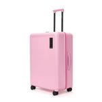 MOKOBARA The Transit Wave - Check-in Luggage | Large 74cm Pink Polycarbonate 8 Wheel Trolley Hardsided Suitcase with Built in TSA Lock Travel Suitcase (Excuse Me)