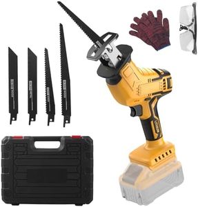 Reciprocating Saw Compatible with Dewalt 20V MAX Battery(No Battery) Cordless Reciprocating Saw,0-3500SPM Variable Speed,4 Saw Blades,Power Reciprocating Saws for Wood/Metal/PVC Cutting