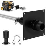 WILLGOON New Upgraded Generator Exhaust Extension Silencer Kit with Insulated Through-Wall Mounting Plate - Reduce Noise by 50%, Compatible with Firman, Honda Generators