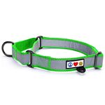 Pawtitas Martingale Dog Collar Puppy Collar Reflective Chain Dog Collar Training Dog Collar Behavioral Dog Collar Large Dog Collar Camouflage Green Dog Collar (Medium (Pack of 1), Slip On Green)