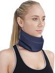 BLABOK Neck Brace for Sleeping - Cervical Collar Relief Neck Pain and Neck Support Soft Foam Wraps Keep Vertebrae Stable for Relief of Cervical Spine Pressure for Women & Men Blue(12.6-15.8 inch)