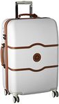 DELSEY Paris Chatelet Hardside Luggage with Spinner Wheels, Champagne White, Checked-Medium 24 Inch, with Brake, Chatelet Hardside Luggage with Spinner Wheels