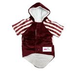 DOGTOWN Flannel Stretchable and Soft Material Hoddies for Small,Large Dogs |Maroon | 22 Inch