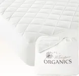 100% Cotton Organic Mattress Pad - Luxury Quilted Mattress Topper Protector Plush & Breathable Machine Washable Design - Fairtrade & GOTS Certified Premium 400GSM Thick with Deep Pocket (Twin XL)