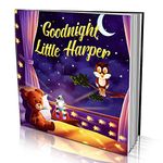 Personalized Soft Cover Story Book by Dinkleboo - "Goodnight" - For Children Aged 0 to 8 Years Old - Tuck your baby, toddler or young child in for sweet dreams with this rhyming story book