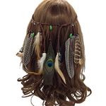 CBLUO Mixed: Feather Headband Hippie Indian Boho Hair Hoops Tassel Bohemian Headdress Headwear Headpiece Women Girls Kids Crown Hairband Hair Bands Party Decoration Cosplay Costume Hand