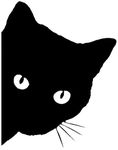 6070 Lovely Pet Cat Peeking Vinyl Decal Sticker |Black| for Vehicle Car, Truck,Window, Bumper, Wall, Laptop |5.5 Inches| PI6070