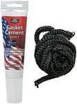 Midwest Hearth Wood Stove Replacement Gasket Kit for Woodburning Stoves - Graphite Impregnated Fiberglass Gaskets and Adhesive (1/4 x 84 Rope)