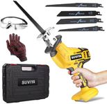 Reciprocating Saw Compatible with DeWalt 20V Battery, Cordless Recipro Saw, 0-3500SPM Variable Speed, Tool-free Blade Change, Electric Reciprocating Saw 4 Saw Blades Kit for Wood/Metal/PVC Cutting