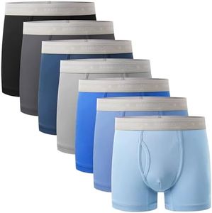 BAMBOO COOL Boys’ Moisture-Wicking Brethable Underewar 6-18Y 7 Pack Week Theme Ultra Soft and Lightweight Boxer Briefs