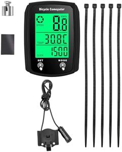 Bike Computer, 19 Functions IP54 Waterproof GPS Speedometer Odometer, Wired Cycling Computer Touch Screen with Backlit Touch Screen, Universal Cycle Computer for Bikes Compatible with All Bike Models