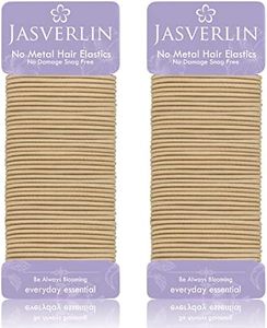 JASVERLIN 2mm Light Blonde Elastic Hair Tie, Thin Ponytail Holders Hair Ties for Women Girls Kids Fine to Medium Hair, No Pull No Damage Perfect Rubber Bands Hair Accessories 80 Pcs (Light Blonde)