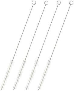 Juvale 4-Pack Metal Straw Cleaner - Extra Long Stainless Steel Brush for Cleaning Reusable Drinking Straws, Water Bottles and Pipes (12 in)
