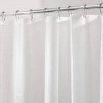 iDesign PEVA Plastic Shower Curtain Liner, Mold and Mildew Resistant Plastic Shower Curtain for use Alone or With Fabric Curtain, 72 x 72 Inches, Set of 2, White