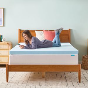 Linenspa 3-Inch Gel Memory Foam Mattress Topper, Queen Size
