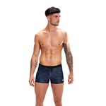 Speedo Men's Valmilton Aquashort | Holiday Swimwear, Black/Ammonite Blue/Dapple Grey, 34