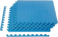 AmazonBasics Puzzle Exercise Mat with EVA Foam Interlocking Tiles - Blue