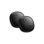 Tile by Life360 Sticker (2024) - Small Bluetooth Tracker, Remote Finder and Item Locator for Bikes, Glasses and More, Both iOS and Android Compatible, Phone Finder, Pack of 2 (Black)