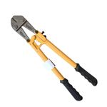 24" Bolt Cutter Mini Bolt and Wire Cutter, Cable, Chain, Spring Snips Clippers with Comfortable Soft Rubber Grip, Yellow