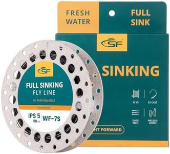 SF Full Sinking Fly Fishing Line Weight Forward Taper Fly Line for Freshwater WF7S 90FT IPS5