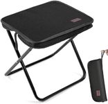 MOONCY Portable Stool, 13 Inch Small Folding Stool for Adults, Ultralight Black Camping Stools for Hiking and Fishing, Hold Up to 330 LBS