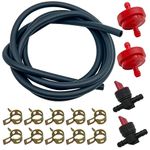 Strongthium 1/4 Fuel Line Hose Kit Gas Tube for Briggs and Stratton MTD Craftsman Troy Bilt Cub Cadet with 1/4 Gas Clamps Valve & Filters