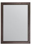 MirrorOutlet Modern Italian Rich Brown Wood Hand Made Wall Mirror 102cm x 72cm 3ft4 x 2ft4