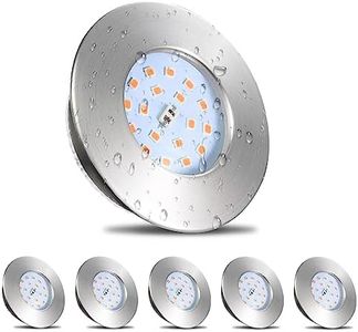 HiBay LED Spot 5W LED Einbaustrahler Flach IP44 Badezimmer Deckenspots Rund Matt Nickel Einbauleuchten 3000K Warmweiß 500lm 6er Set