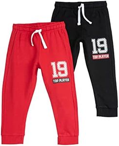 Chicco Pack pantalones de chandàl tejido sudadera, Pantalones deportivos Niños, Rojo, 7 años (pack de 2)