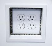 FastCap Electrical Trim Ring Cover for double outlets in white