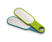 Joseph Joseph Duo 2-piece Kitchen Grater Set, Vegetable, Cheese Coarse and Fine Grater, Citrus Zester, Opal/Green